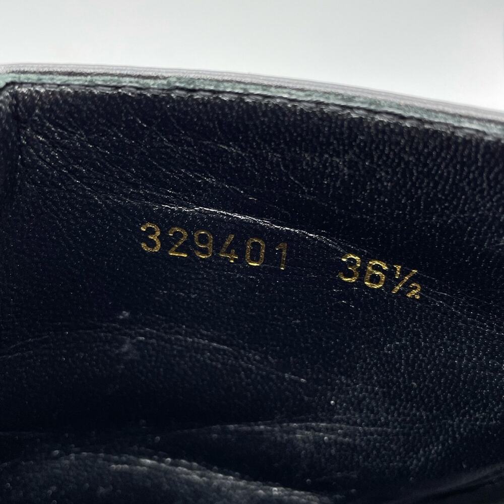 Alexander McQueen Black Leather Block Heel Buckle Ankle Boots Bootie SZ 36.5 6.5 - Picture 8 of 14